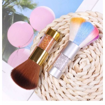 Manicure Implement High-Grade Diamond Acrylic 4 Color Makeup Brush Multi-Function Cleaning Brush Dust Brush